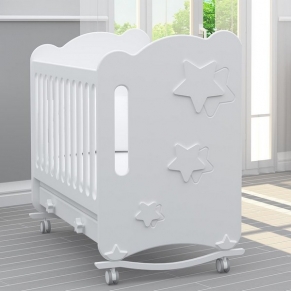 Bambino Casa Stelle Bianco - Бебешко креватче Бяло